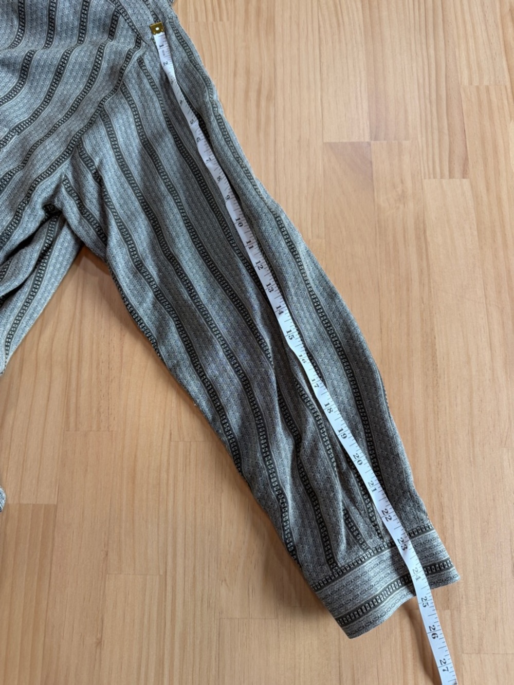 Zanella Gray Vertical Stripe Casual Button-Down Shirt B2 - Picture 9 of 10